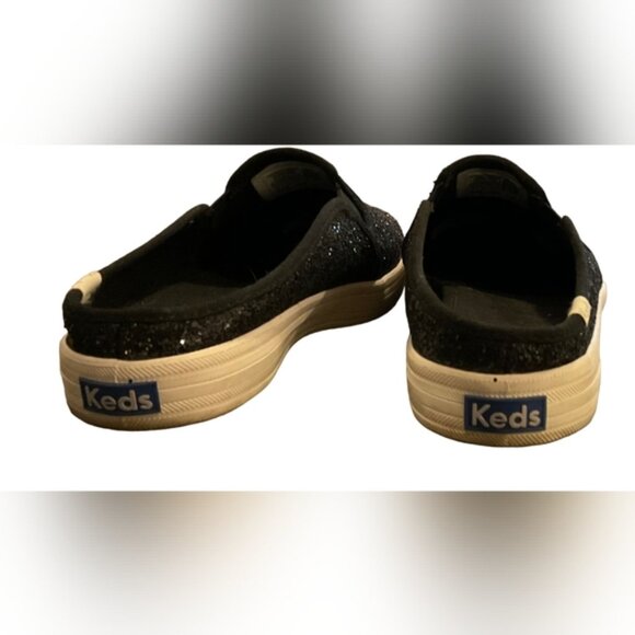 Keds | Kate Spade | Black Sparkle Flats | Size 7.5 - Picture 2 of 8
